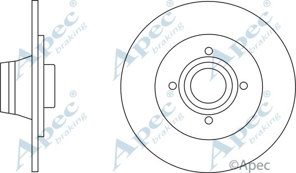 APEC BRAKING Jarrulevy DSK2943